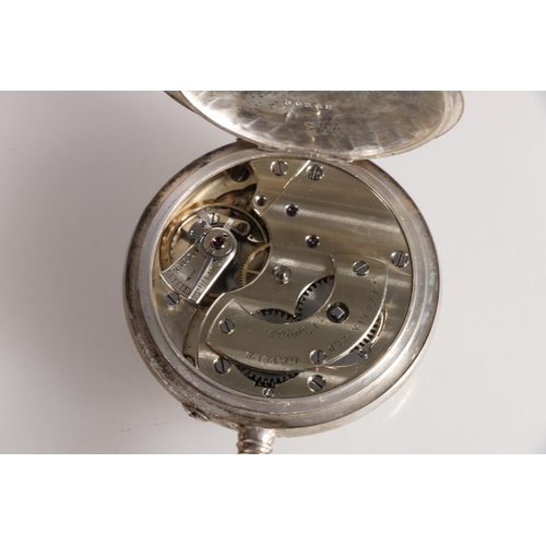 547 - A Frankfeld of Geneva Swiss silver pocket watch with subsidiary seconds together with a compass in w... 