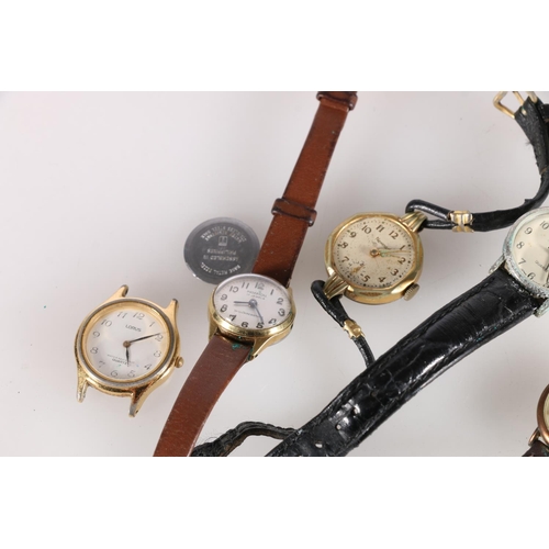 549 - Nine wristwatch and wristwatch heads including Ingersoll, Timex etc.