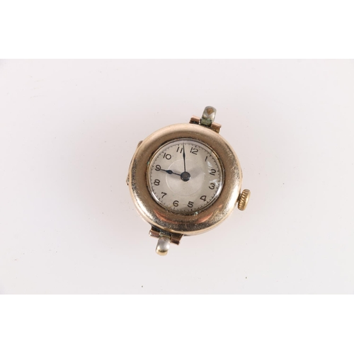 550 - 1920's ladies 9ct gold wristwatch head, Glasgow import mark for 1924, gross 12.2g