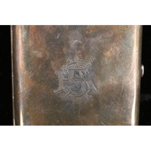 569 - George V silver cigarette case, Sampson Mordan & Co, Birmingham 1914, 86g