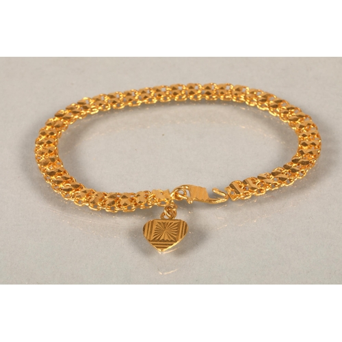 102 - 22 ct gold bracelet, 11 grams