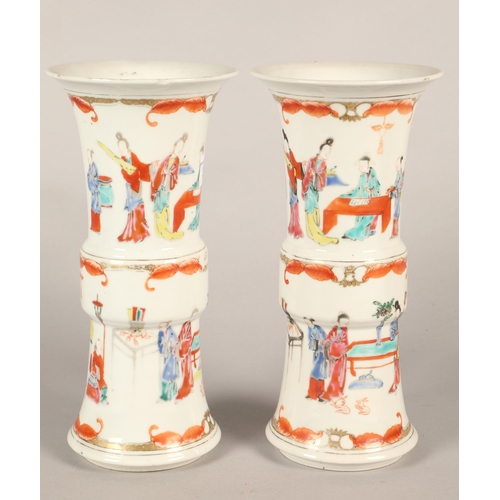 317 - Two Oriental vases, 25cm height