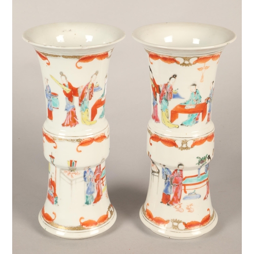 317 - Two Oriental vases, 25cm height