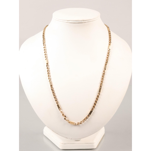 79 - 9 ct linked chain, 60 cm long, 35grams