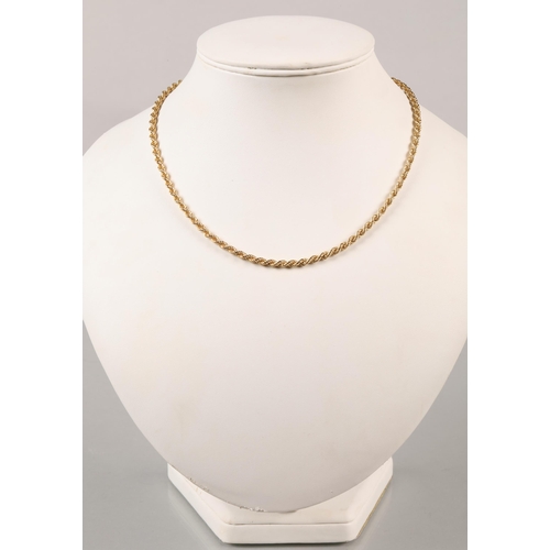 83 - 9 ct yellow gold chain, 44 cm long, 5 grams