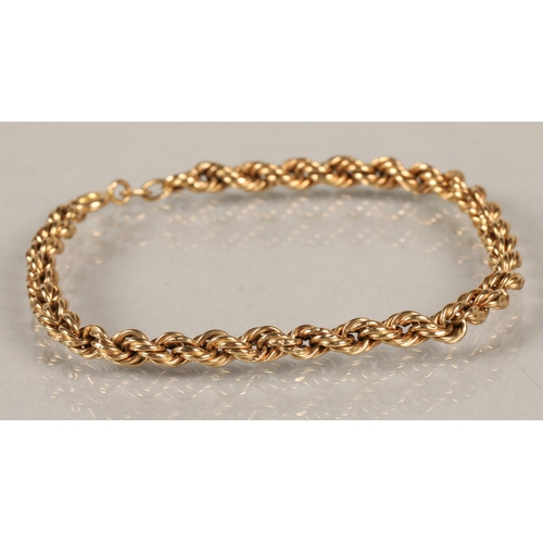 84 - 9 ct twisted rope bracelet, 2.5 grams 