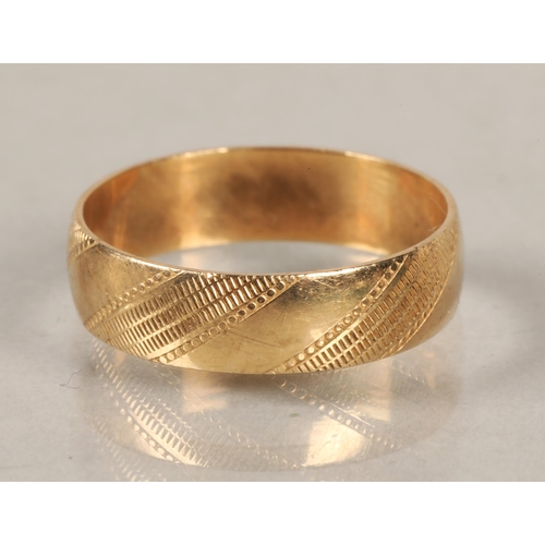 97 - 9ct gold band, 2 grams