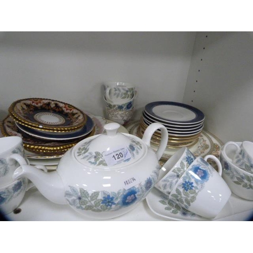 120 - Collection of assorted teawares to include Wedgwood 'Clementine', Aynsley 'Henley', Copeland Spode, ... 