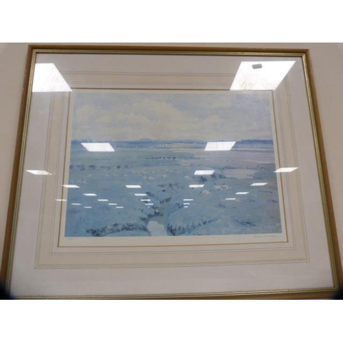 122 - M PenmanFisherman on the riverWatercolour, a pencil signed limited edition print by Donald Watson, n... 