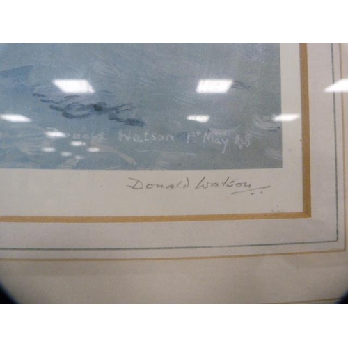 122 - M PenmanFisherman on the riverWatercolour, a pencil signed limited edition print by Donald Watson, n... 