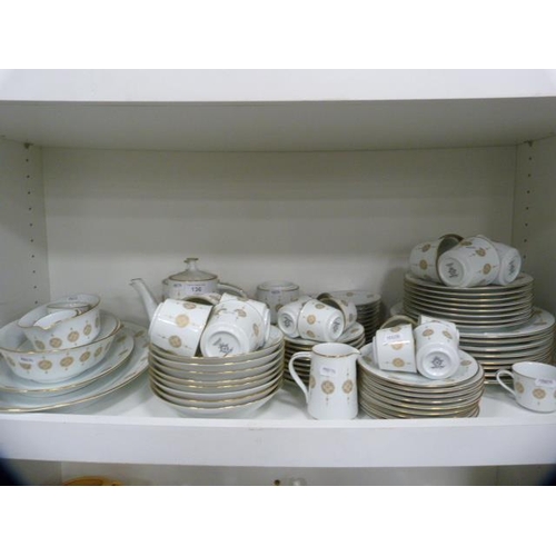 136 - Noritake 'Sovereign' pattern tea, coffee and dinner set (one shelf).