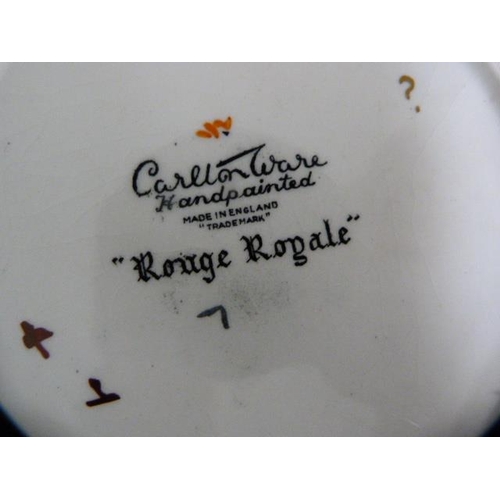 139 - Carlton Ware Rouge Royale spider's web dish, and a similar Rouge Royale table lamp and shade (a/f). ... 