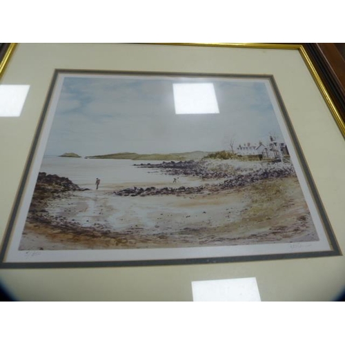 154 - Carton containing seven pencil signed limited edition prints by John Clark of local landscape scenes... 