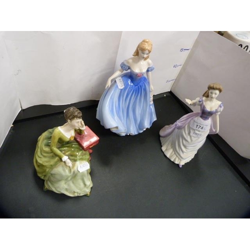 174 - Three Royal Doulton figures, 'Melissa', 'Pride of Scotland' and 'Carolyn'.  (3)