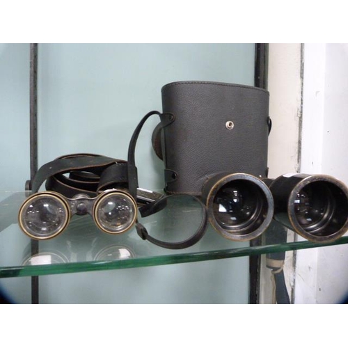 179 - Pair of cased WWI period field binoculars by Watson & Sons of London, a smaller pair of field gl... 