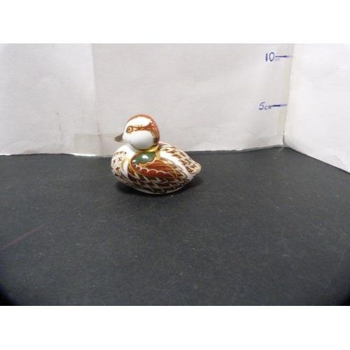 183 - Royal Crown Derby paperweight, 'Bakewell Duckling', with stopper to the underside. 