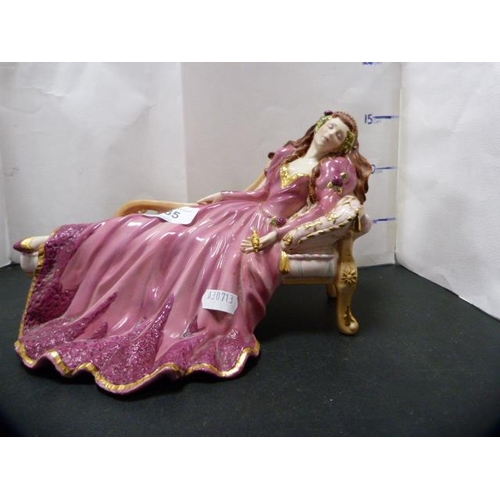 185 - Franklin Mint porcelain figure, 'Sleeping Beauty'.