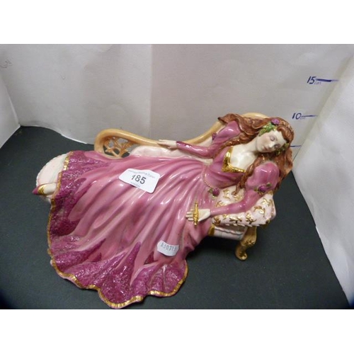 185 - Franklin Mint porcelain figure, 'Sleeping Beauty'.