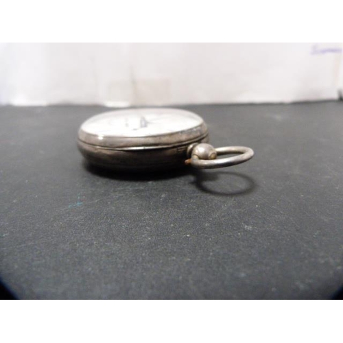 209 - Victorian silver open faced pocket watch, 119g gross.