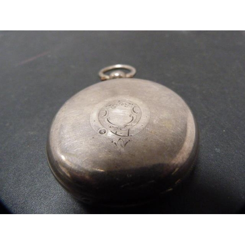 209 - Victorian silver open faced pocket watch, 119g gross.