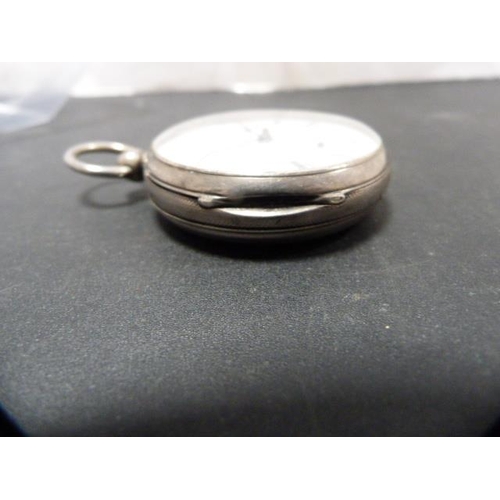 209 - Victorian silver open faced pocket watch, 119g gross.