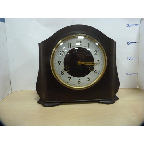 21 - Smith's Enfield mantel clock and two Westminster chime clocks.