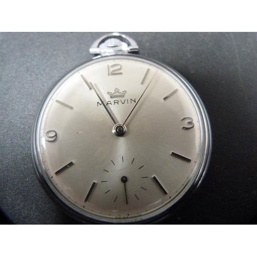 213 - Marvin open face pocket watch.