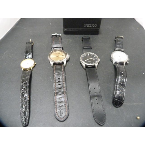 228 - Group of gents' quartz watches to include Seiko, Ascot Chronograph, Police, Seiko Kinetic etc. ... 