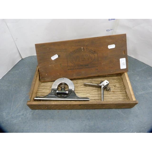 23 - Moore & Wright plane in fitted case and other tools, also a mould.