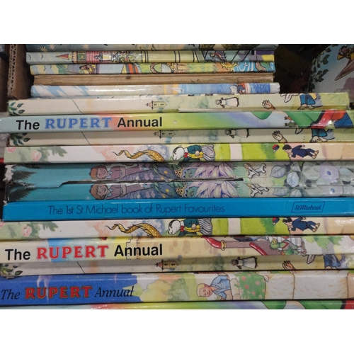 271 - Box of Rupert books and annuals.