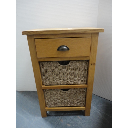 291 - Contemporary cabinet by Wiltshire, and a pine bedside cabinet.  (2)