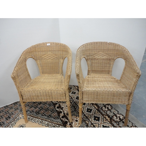 298 - Pair of wicker pavilion-style chairs.  (2)