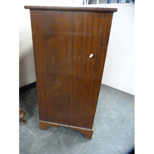 316 - Georgian mahogany chest of two short and three long drawers.