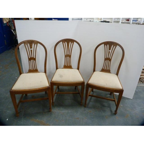 320 - Set of eight wheatsheaf dining chairs, including two carvers, and a reproduction twin-pedestal dinin... 