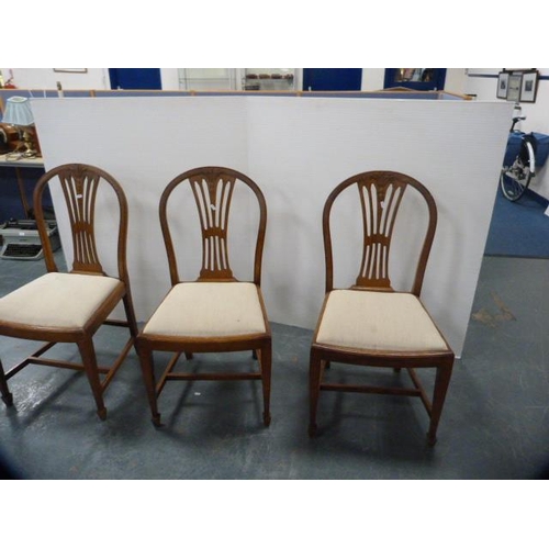 320 - Set of eight wheatsheaf dining chairs, including two carvers, and a reproduction twin-pedestal dinin... 