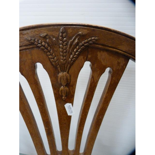 320 - Set of eight wheatsheaf dining chairs, including two carvers, and a reproduction twin-pedestal dinin... 