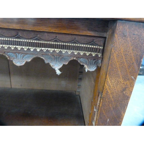 321 - Edwardian oak open bookcase.