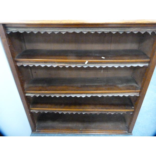 321 - Edwardian oak open bookcase.