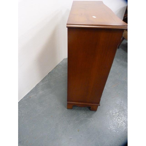 324 - Modern yew wood side cabinet and a Sony Bravia television.  (2)