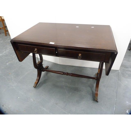 327 - Reproduction sofa table.