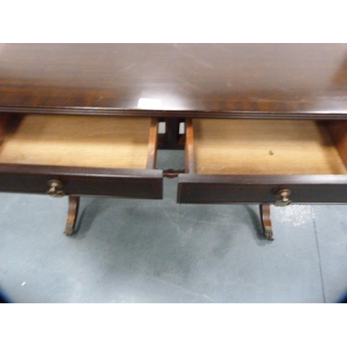 327 - Reproduction sofa table.