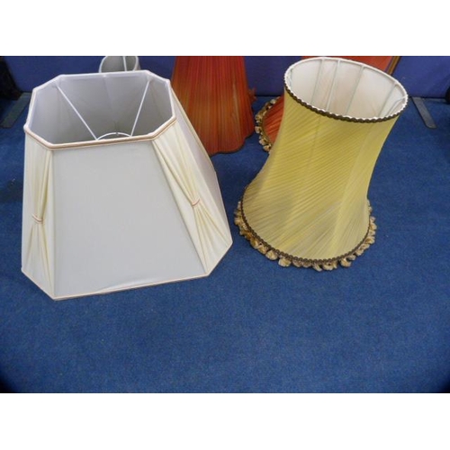 332 - Group of table and floor lamp shades.