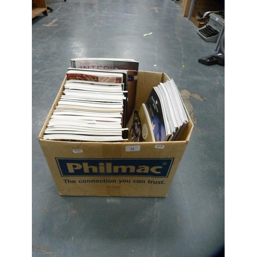 34 - Carton containing assorted auction catalogues.