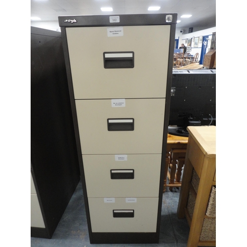 342 - Four-drawer filing cabinet.