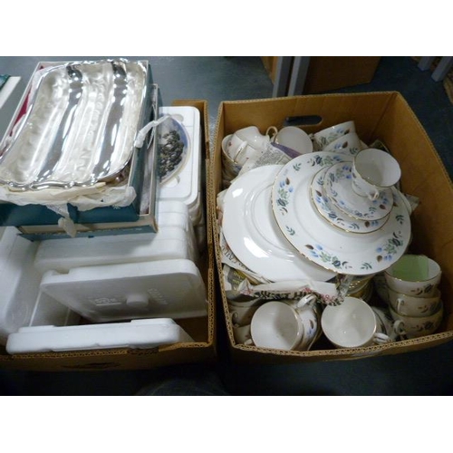 65 - Collection of Wedgwood and other collector's plates, three boxed WMF Ikora dishes and a carton conta... 