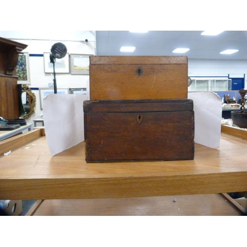 70 - Victorian portable box (lacking interior) and a Regency portable box.  (2)