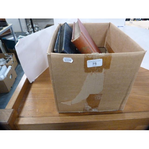 75 - Carton containing vintage stamps, stamp albums etc.