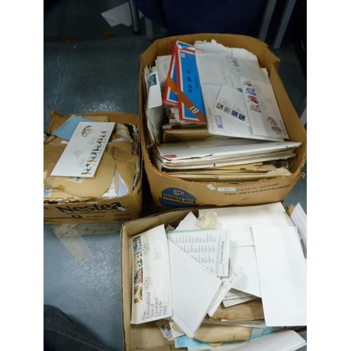 77 - Three cartons containing miscellaneous stamps and ephemera.