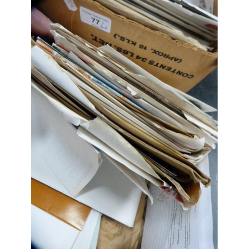 77 - Three cartons containing miscellaneous stamps and ephemera.