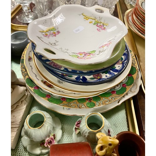 275 - Various decorative plates, animal figures, candle holders, etc